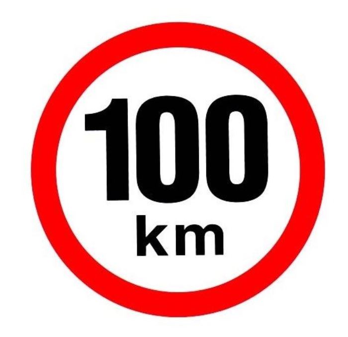 Obrázek zboží samolepka 100 km/hod 15cm  reflex